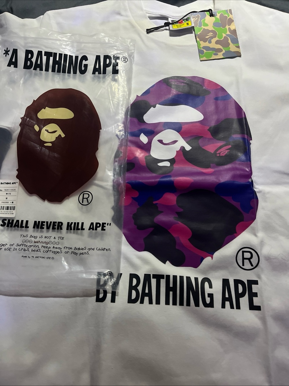 A bathing ape bape t-shirt size medium